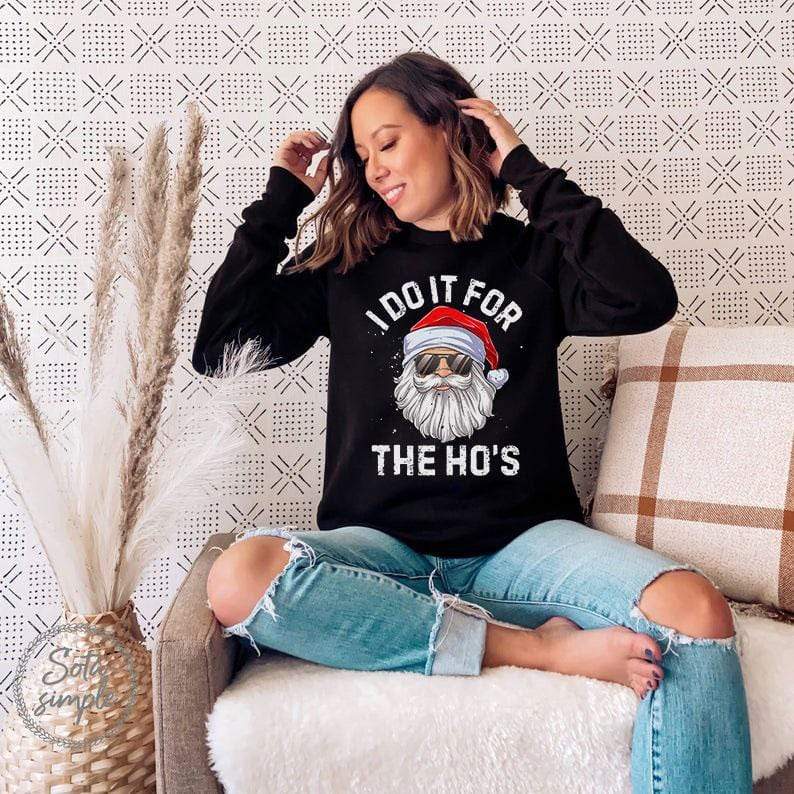 Christmas I Do It For The Ho’S Funny Inappropriate Men Santa Shirt – Dxtee