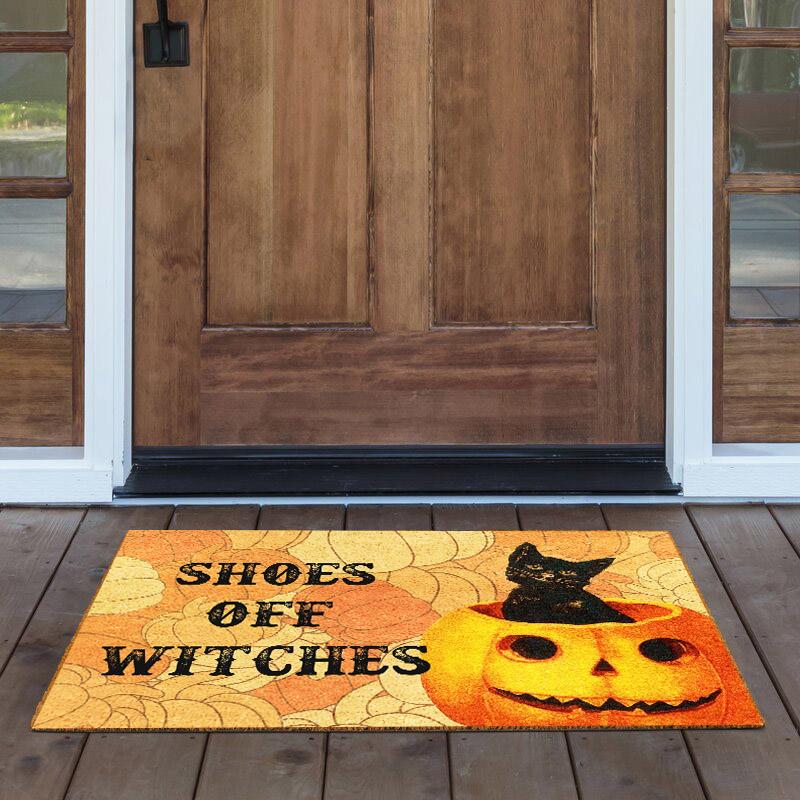 Doormat – Black Cats – Shoes Off Witches / Nqhbdb180820