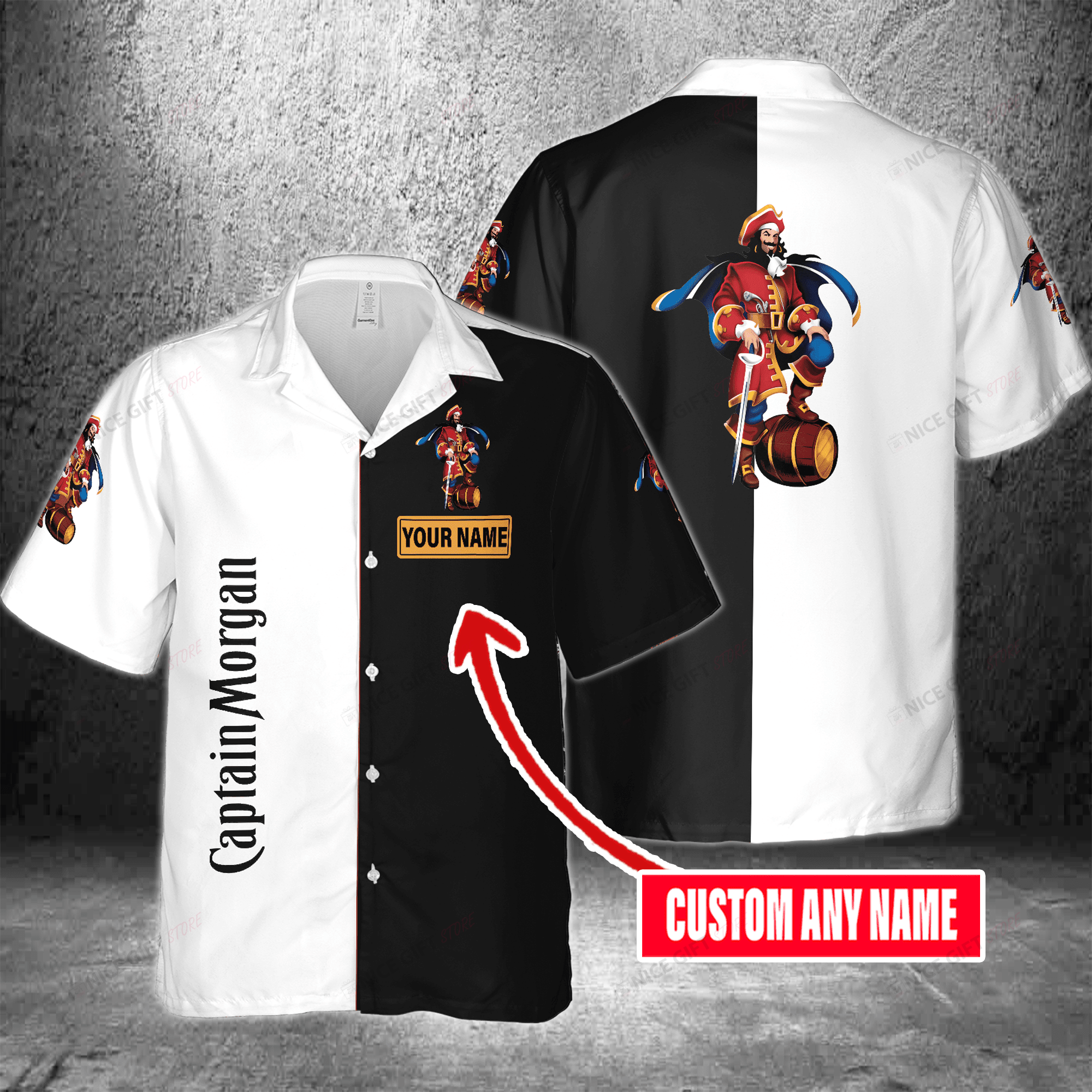 Captain Morgan Custom Name Hawaiian Shirt 3Hs-C8X7
