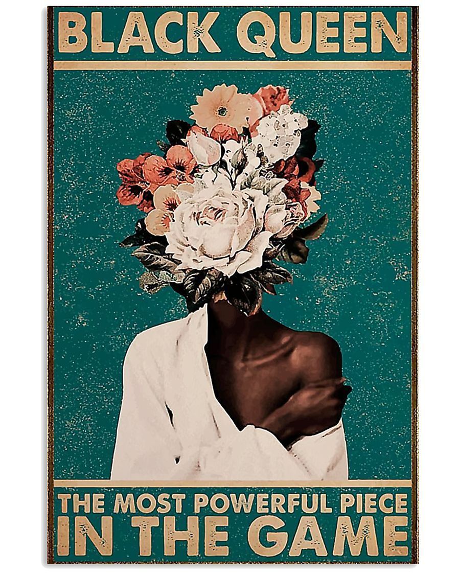 Black Queen The Most Powerful Piece In The Game Matte Canvas Vertical Poster