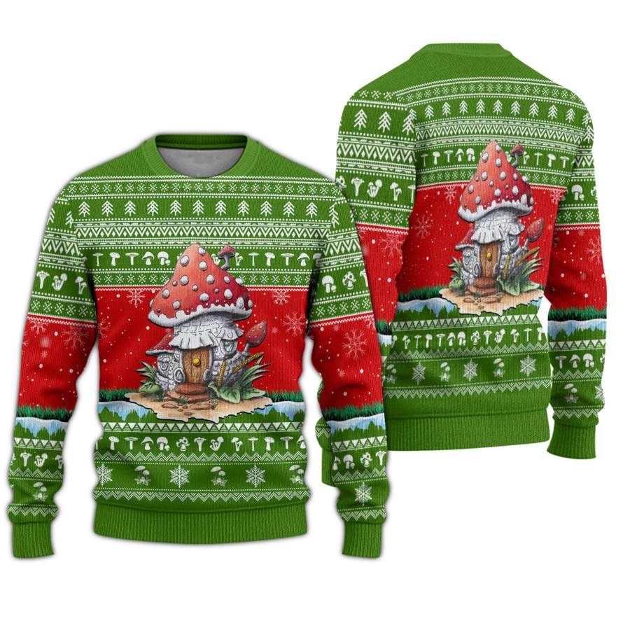 Awesome Ugly Christmas Sweater Mushroom Lover