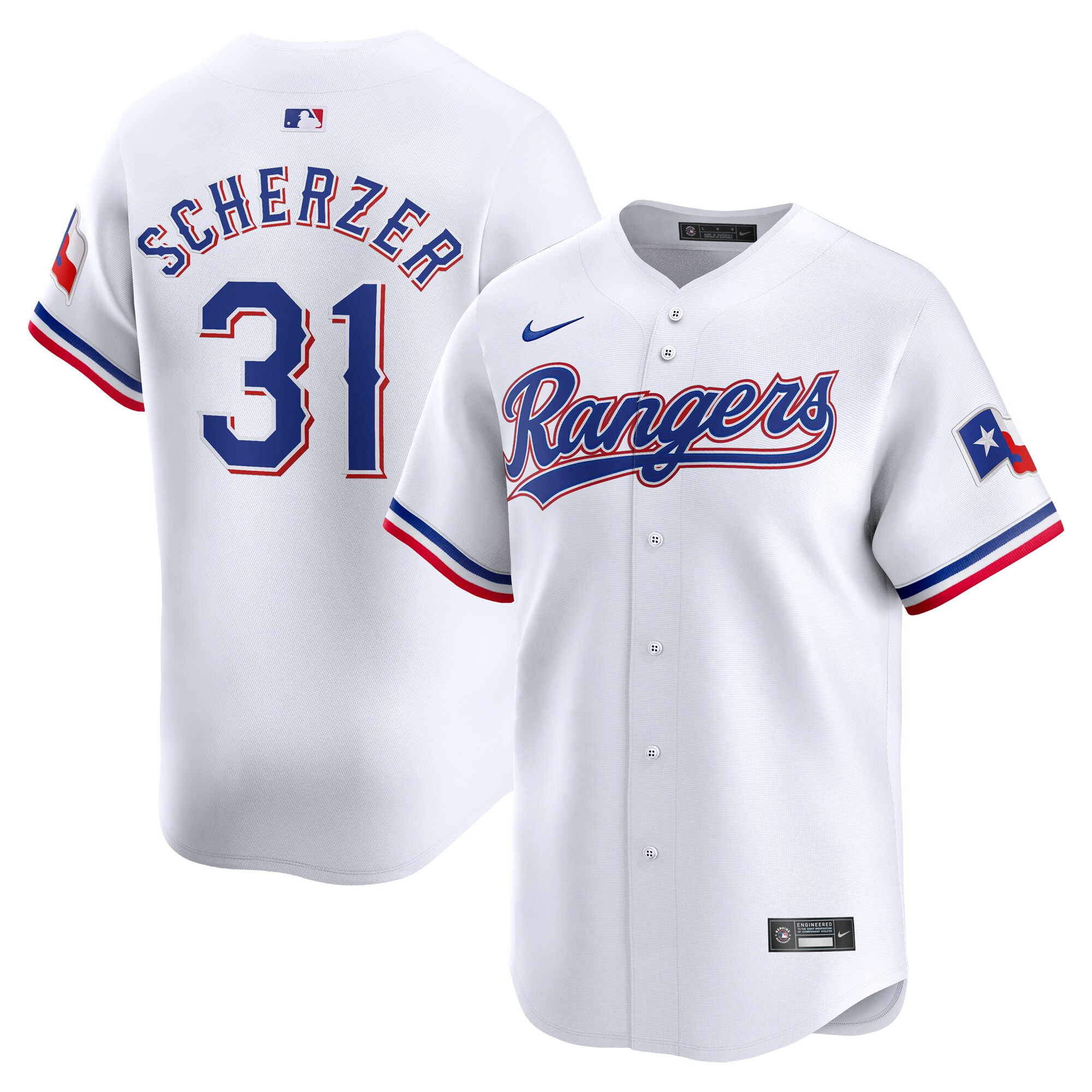 Max Scherzer Texas Rangers Home Limited Player Jersey  White