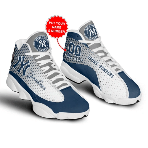 New York Yankees Logo Personalized Air Jordan 13 Printing Shoes Sneaker