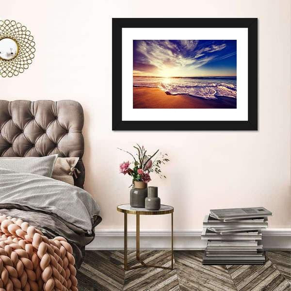 Beach Canvas Pictures Sunset In Summer Canvas Wall Art Home Decoration