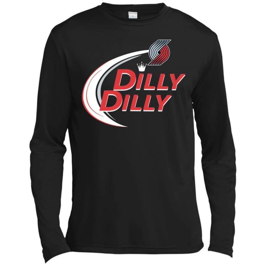 AGR Dilly Dilly Portland Trail Blazers Sport Premium Long Sleeve T-shirt