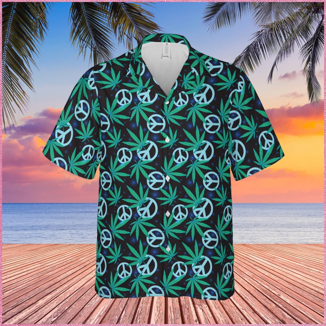 Hippie Leaves Hawaii Shirt Made In Summer Beach Shirts Ha6597