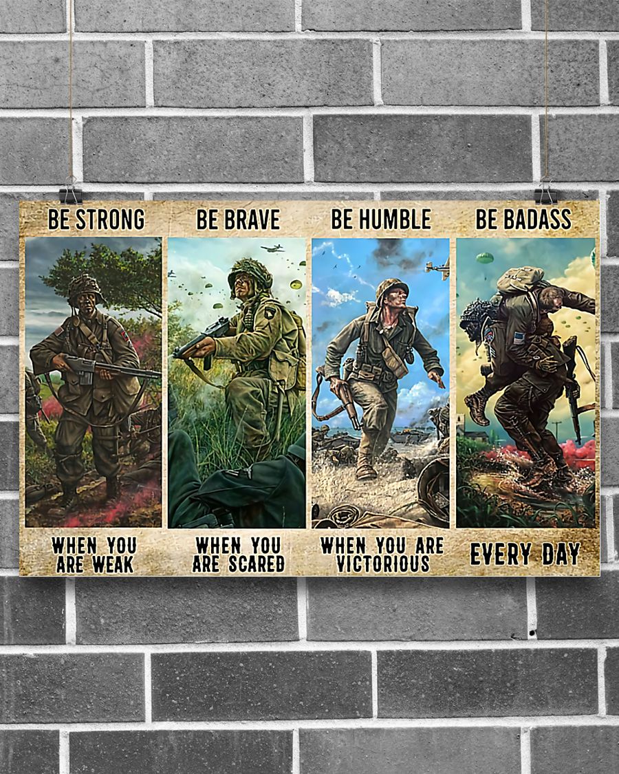 Veteran Be Strong When You Are Weak Landscape Poster & Canvas Gift For People Wall Decor Wall Art Visual Art