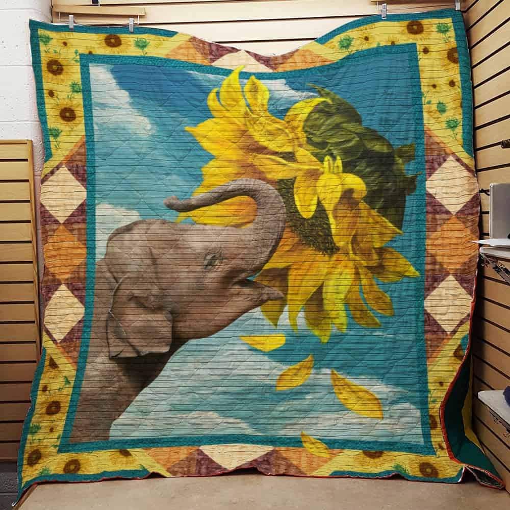 Elephant 4 3D Quilt Blanket HGM3