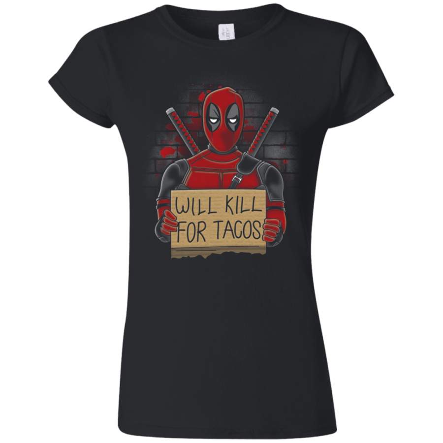 Will Kill for Tacos Junior Slimmer-Fit T-Shirt