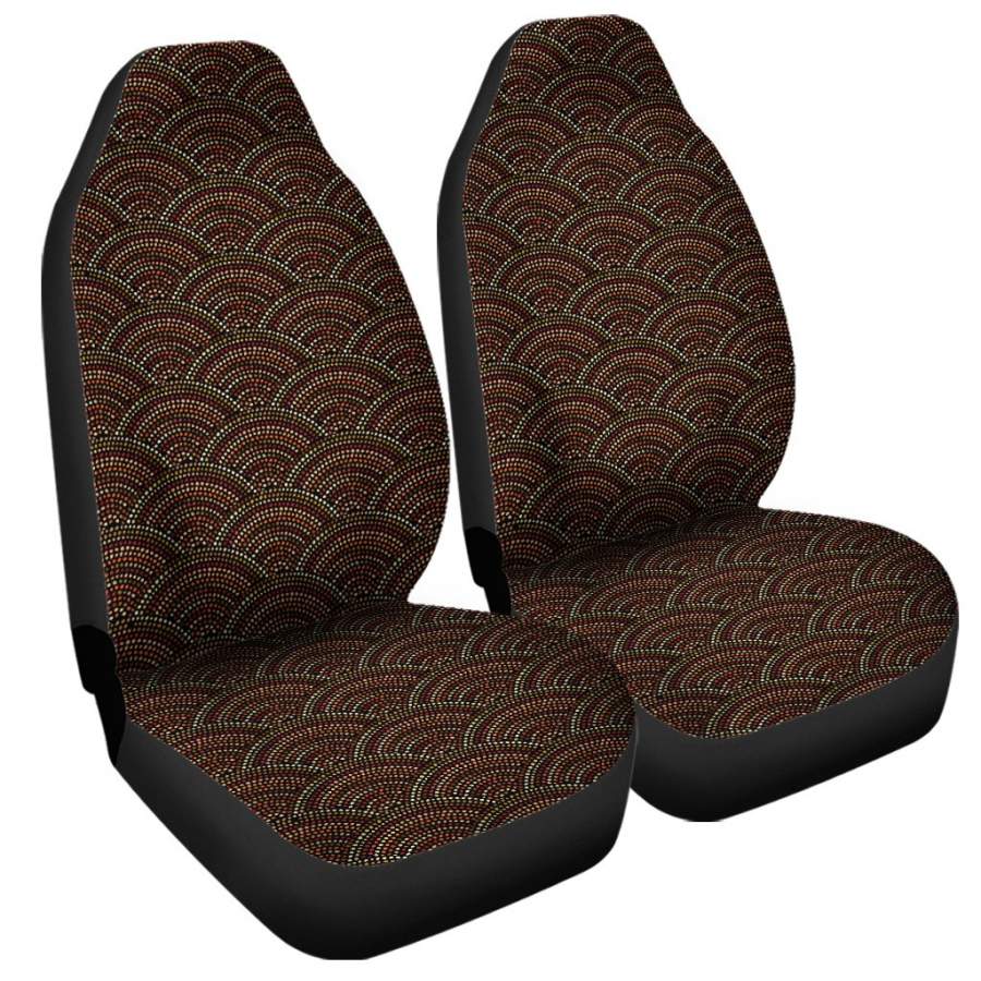 African Afro Dot Pattern Print Universal Fit Car Seat Covers