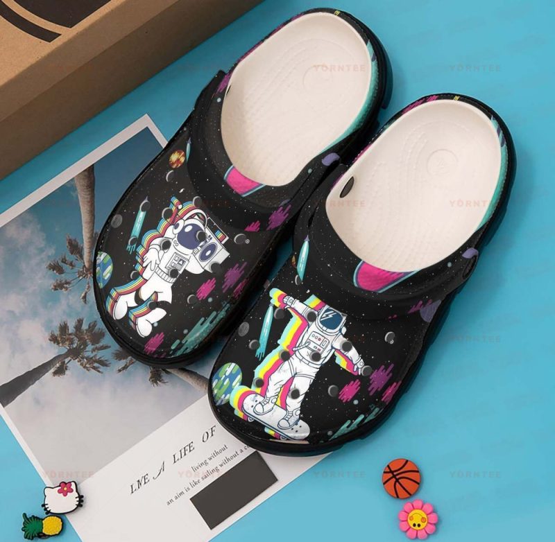 Cool Astronauts Space Gift For Lover Rubber clog Shoes Comfy Footwear