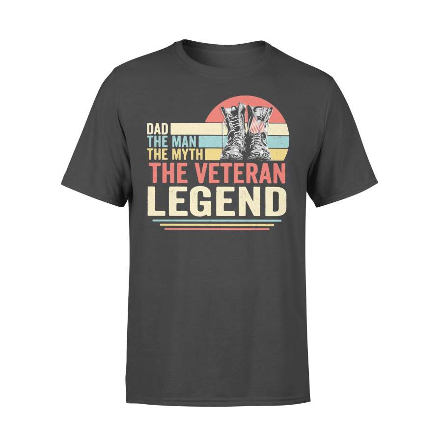 Dad The Man The Myth The Veteran Legend Vintage T-shirt