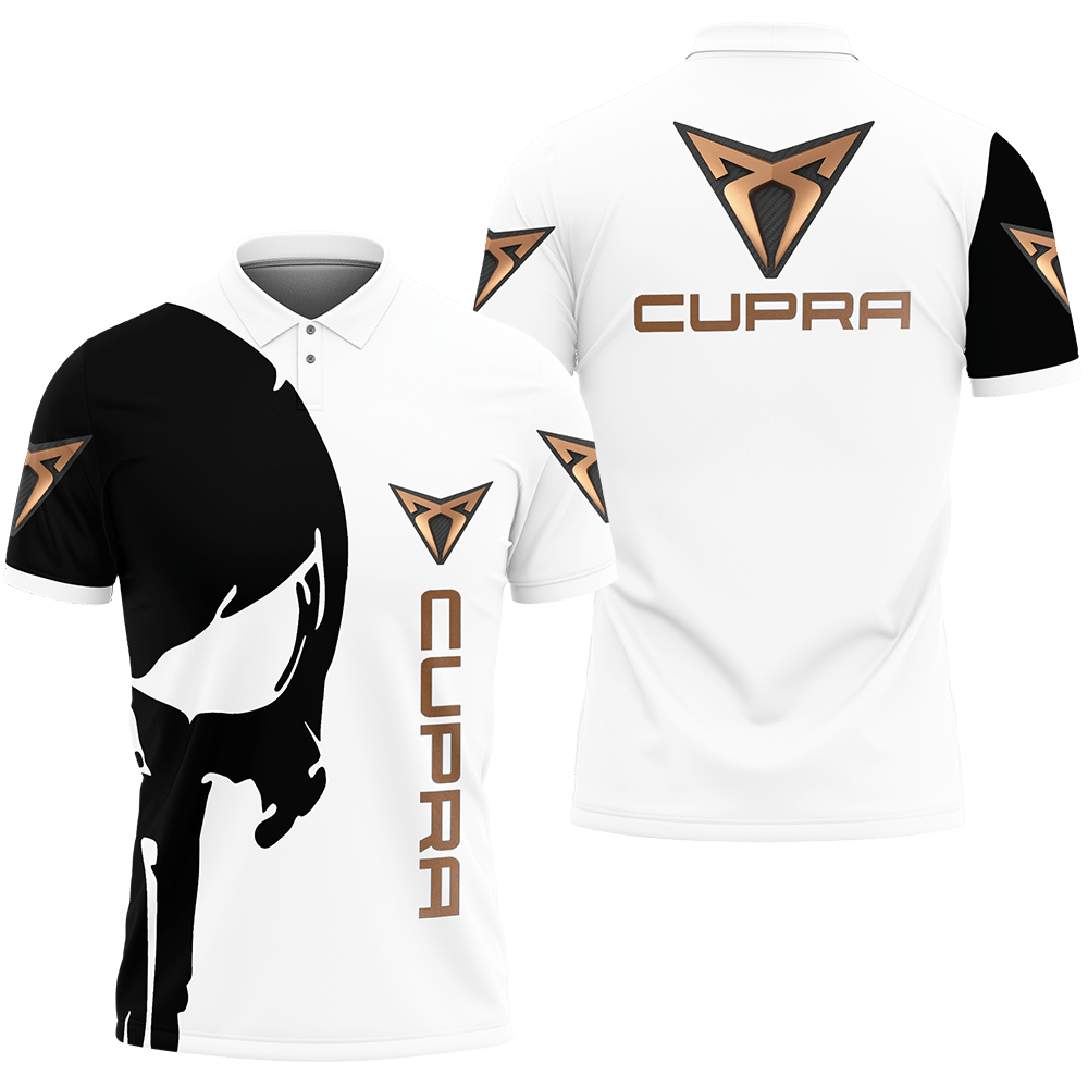 3D Printed Cupra Ttt-Lt Polo Shirt Ver 1 (White) Unisex Style Peckshirt