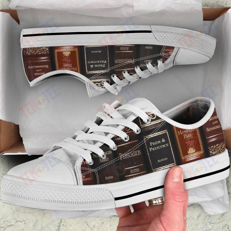 Mens Womens Jane Austen Novels Shoes For Men Custom Jane Austen Low Top Shoes Custom Print Footwear Converse Sneakers TMT392