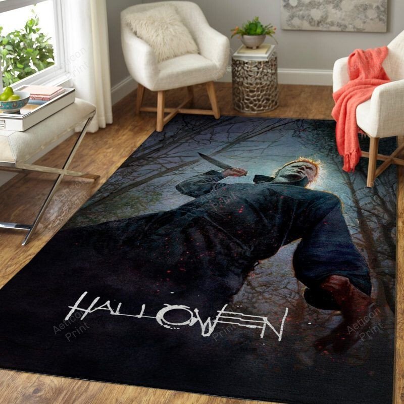 Michael Myers Halloween Living Room Area Rug Carpet Vintage Home Decor Gift Idea Carpet