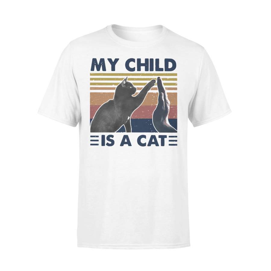 My Child Is A Black Cat Vintage T-shirt