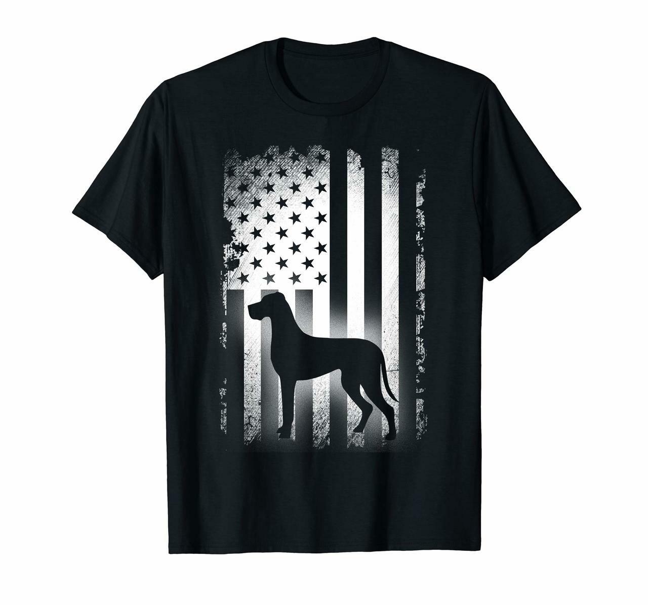 Great Dane American Flag Shirt Usa Patriotic Dog Gift