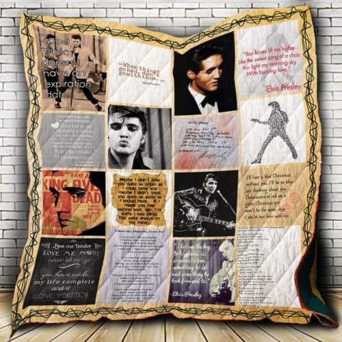 Elvis Presley Lyrics P312b 3D Quilt Blanket HGM35