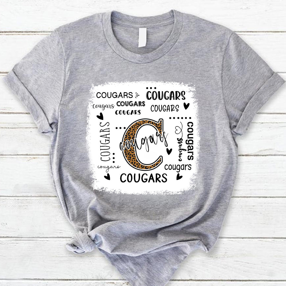 Cougars Leopard Teacher T-Shirt Ph99 Nh00