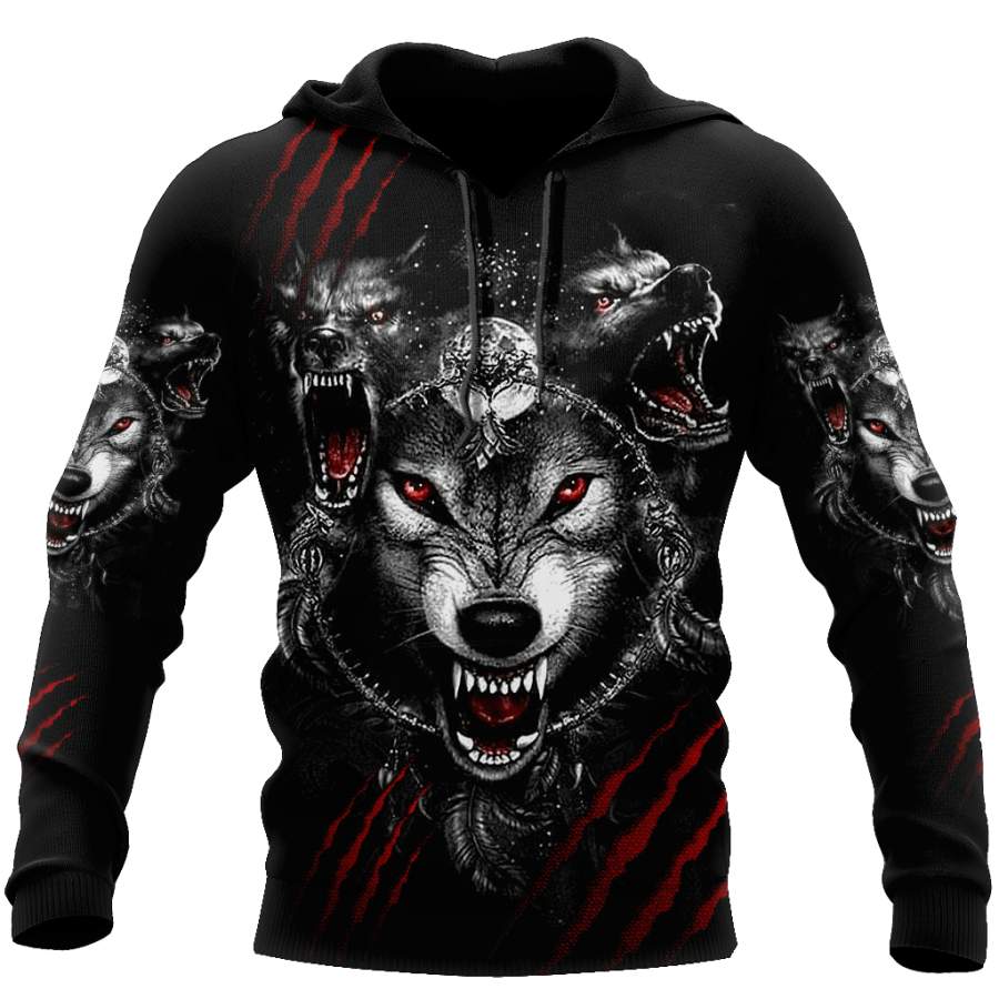 Wolf 3D All Over Printed Hoodie For Men and Women AM082071