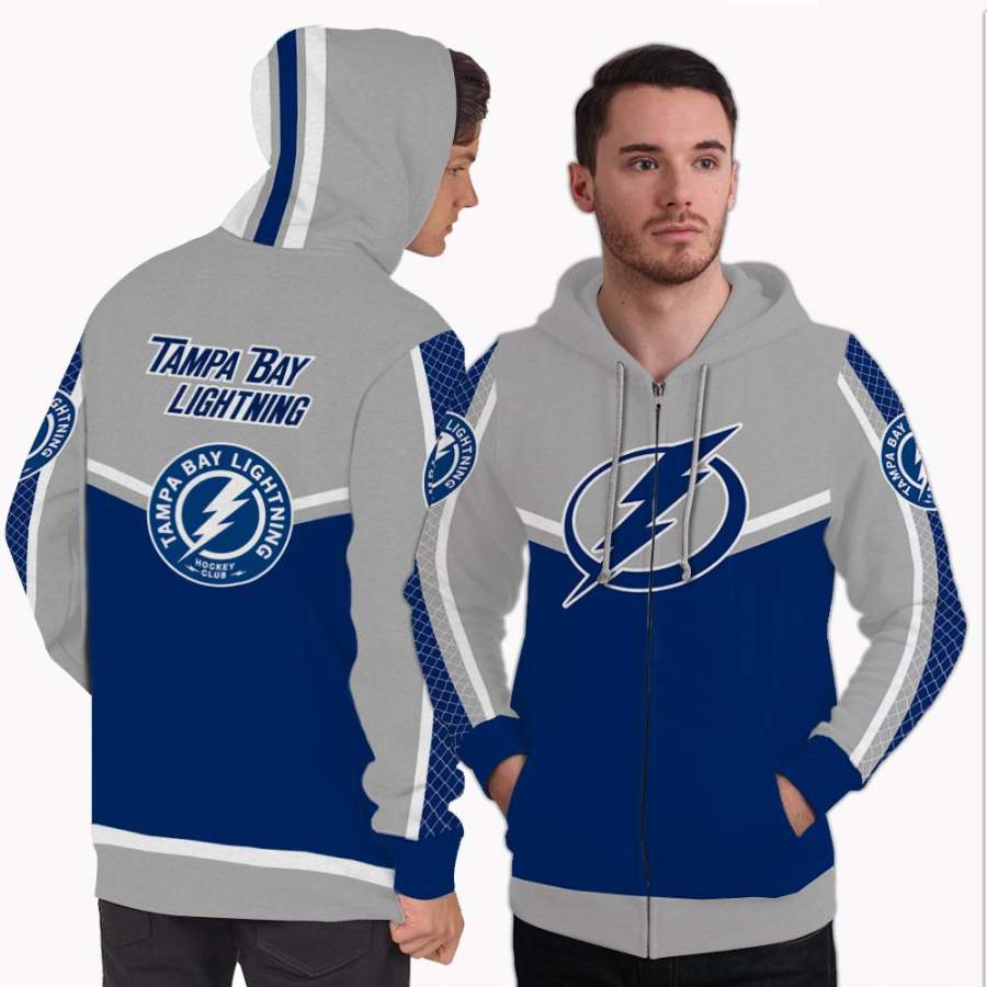 Fashion Gorgeous Fitting Tampa Bay Lightning Zip Hoodie