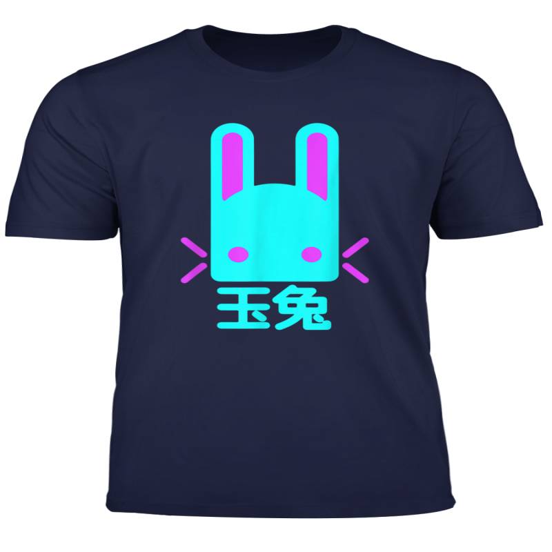 Jade Rabbit Blue Pink Japanese Guardian T Shirt