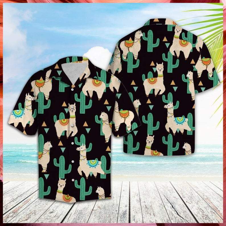 Llama Cactus Hawaii Shirt For Men Women Adult Ha25299