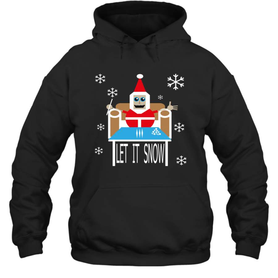 Cocaine Santa Let It Snow Christmas Sweater Comic Hoodie Sweatshirt
