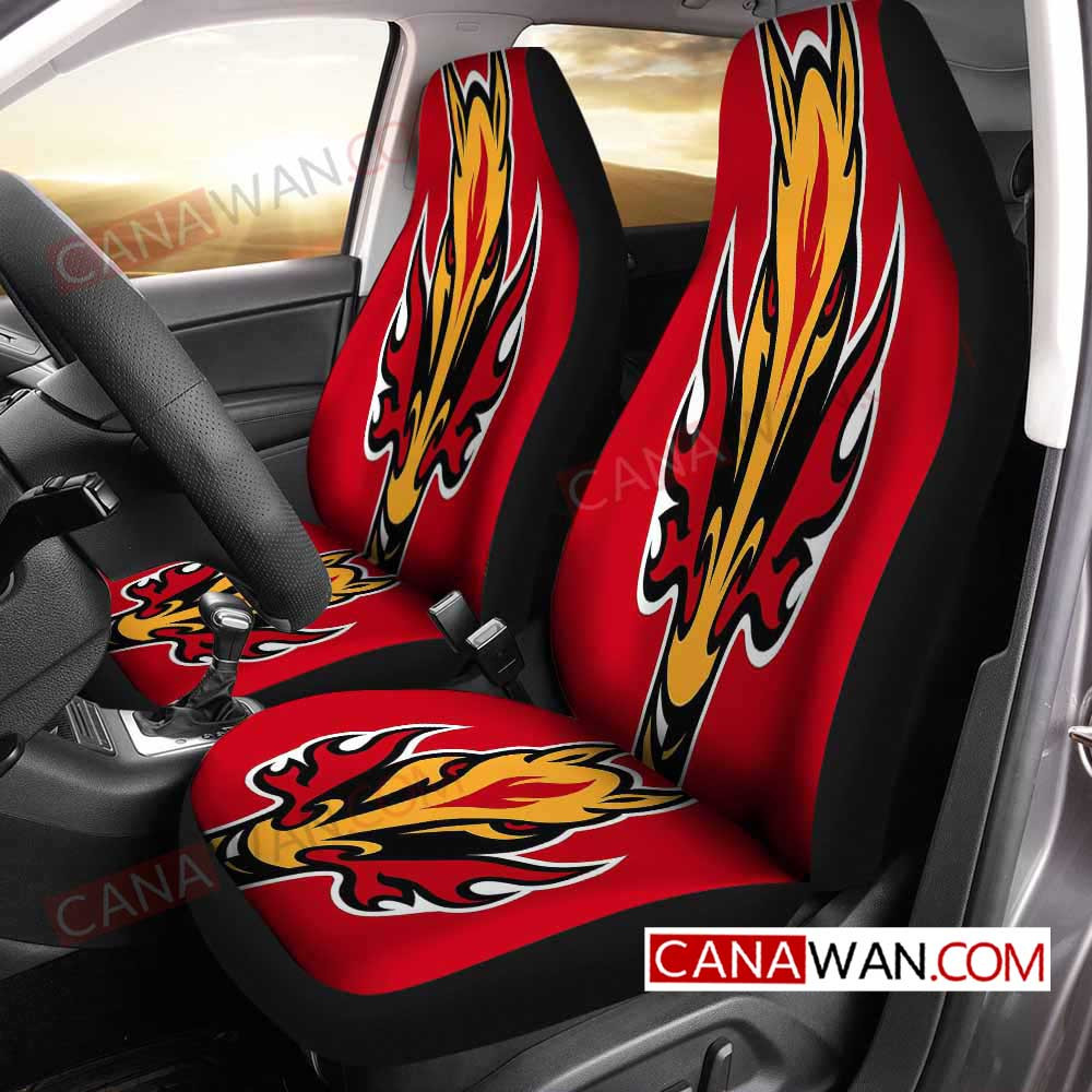 Calgary Flameslogo Art Style46 3D Customized Personalized Car Seat Cover