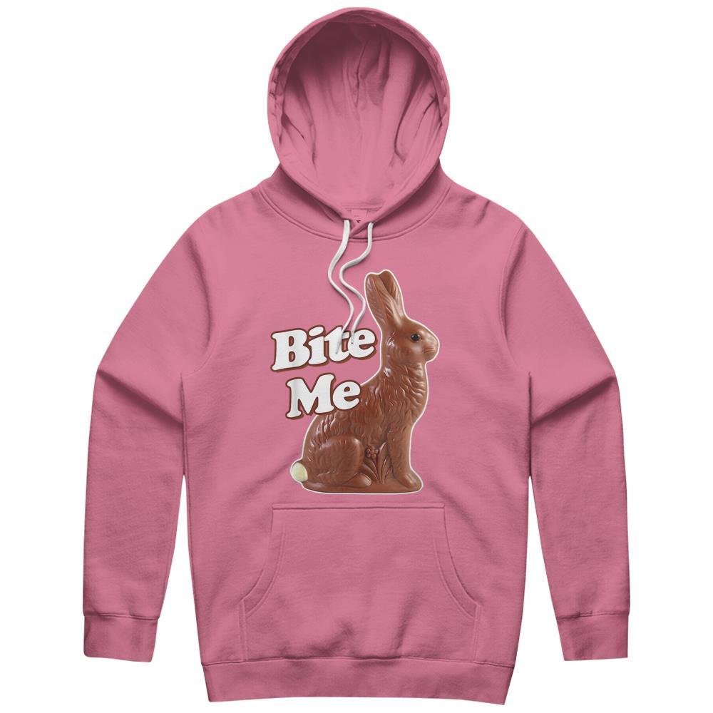 Bite Me Funny Chocolate Easter Bunny Hoodie