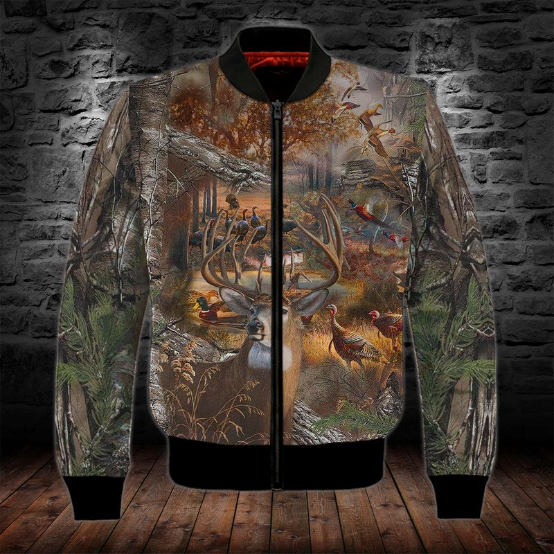 Animal Hunting 3D All Over Print Shirts Gift For Hunter 3D Bomber