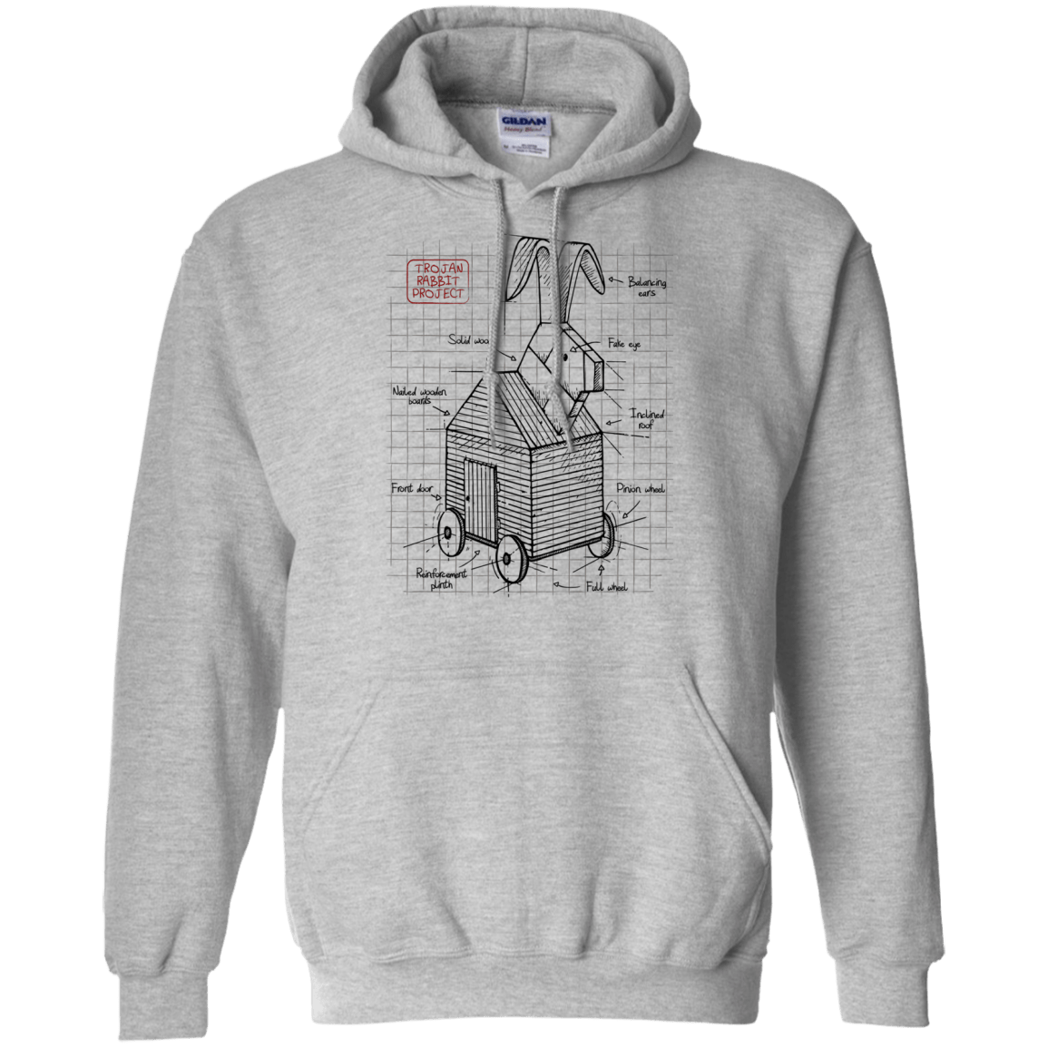 Trojan Rabbit Plan Pullover Hoodie