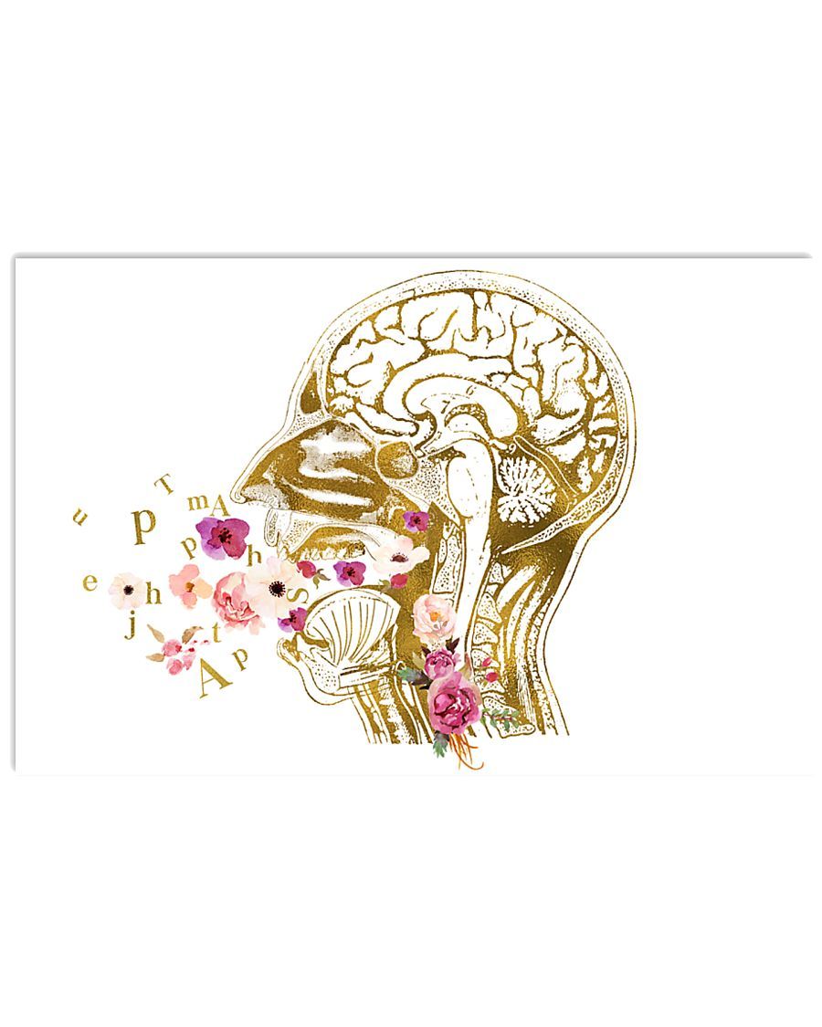Speech Language Pathologist Head Anatomy Horizontal Canvas And Poster | Wall Decor Visual Art
