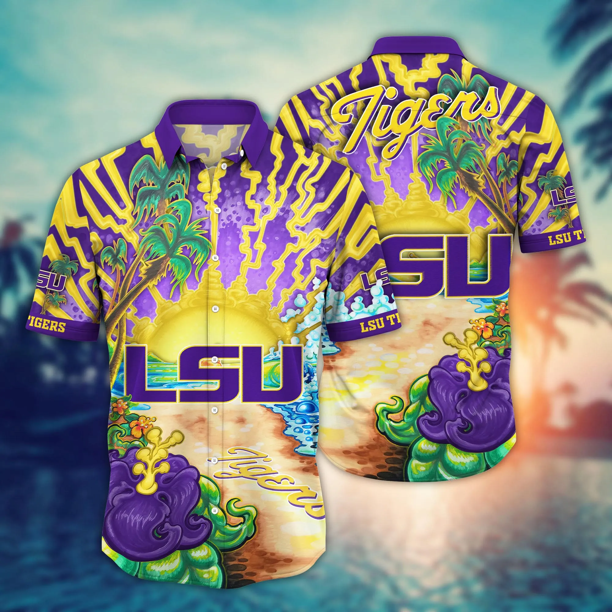 Lsu Tigers NCCA Hawaiian Shirt Sunglassestime Aloha Shirt