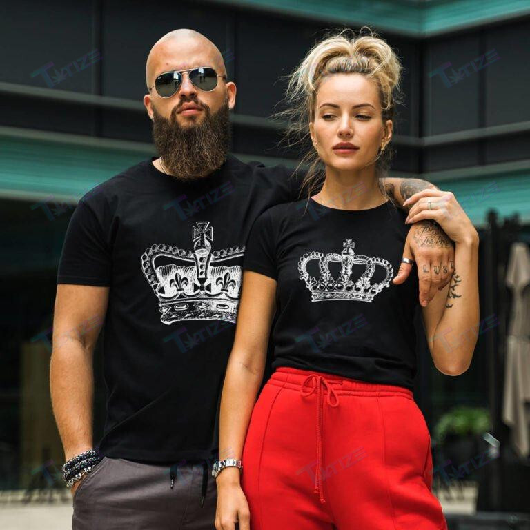 Couple Matching Shirts King And Queen Couple Gift Graphic Unisex T Shirt, Sweatshirt, Hoodie Size S – 5Xl