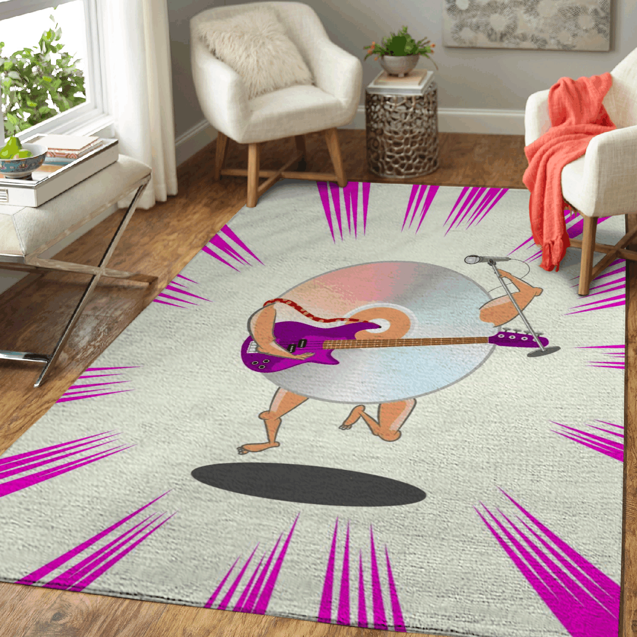 90S Music CD – Pun Tastic Area Rug Carpet
