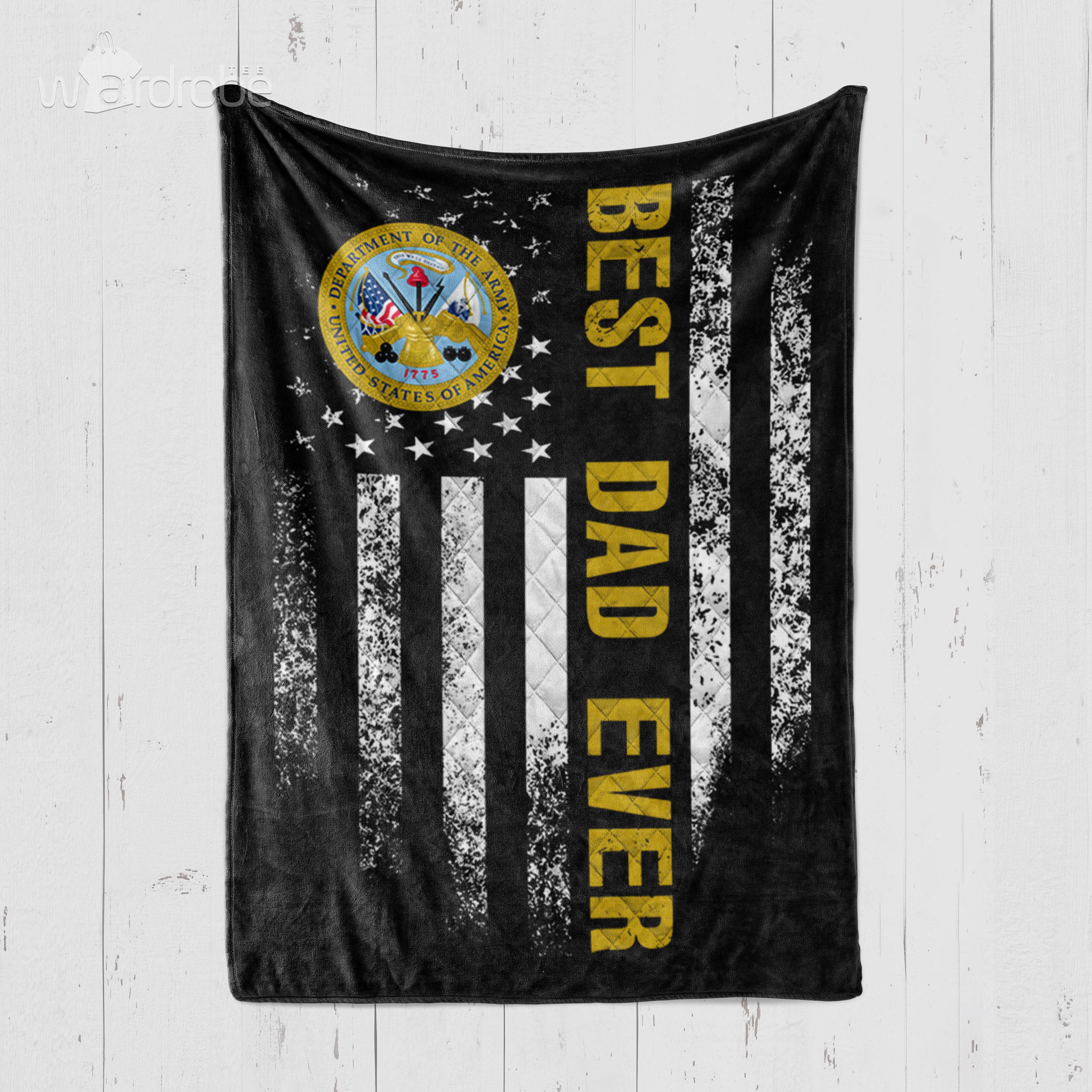 Custom Blanket Best Dad Ever United State Department Of The Army – Gift For Dad – Quilt Blanket