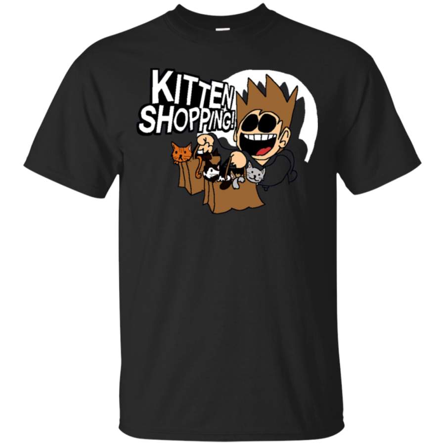 AGR EDDSWORLD KITTEN SHOPPING Mens Cotton T-Shirt