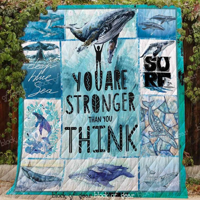 Humpback Whale You Are Stronger Than You Think Blanket KC1807 Quilt