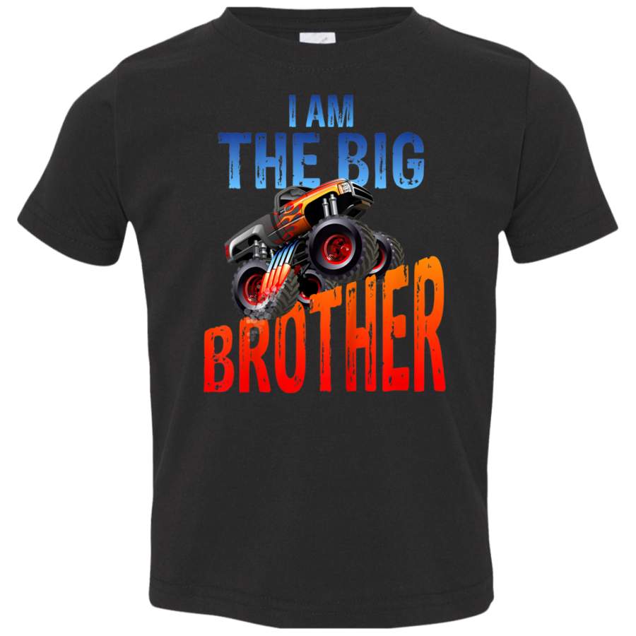 Kids Monster Truck TShirt for Toddlers  I am the Big Brother 3321 Rabbit Skins Toddler Jersey T-Shirt