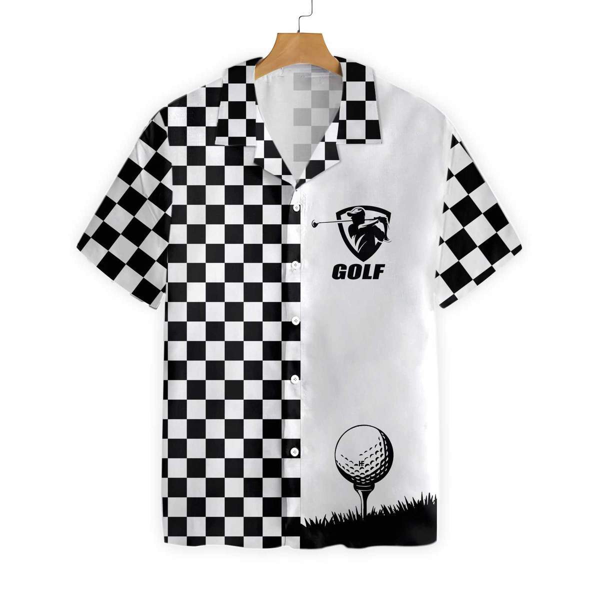 Checkboard Style Golf All Over Printed Hawaiian Shirt Ha15312