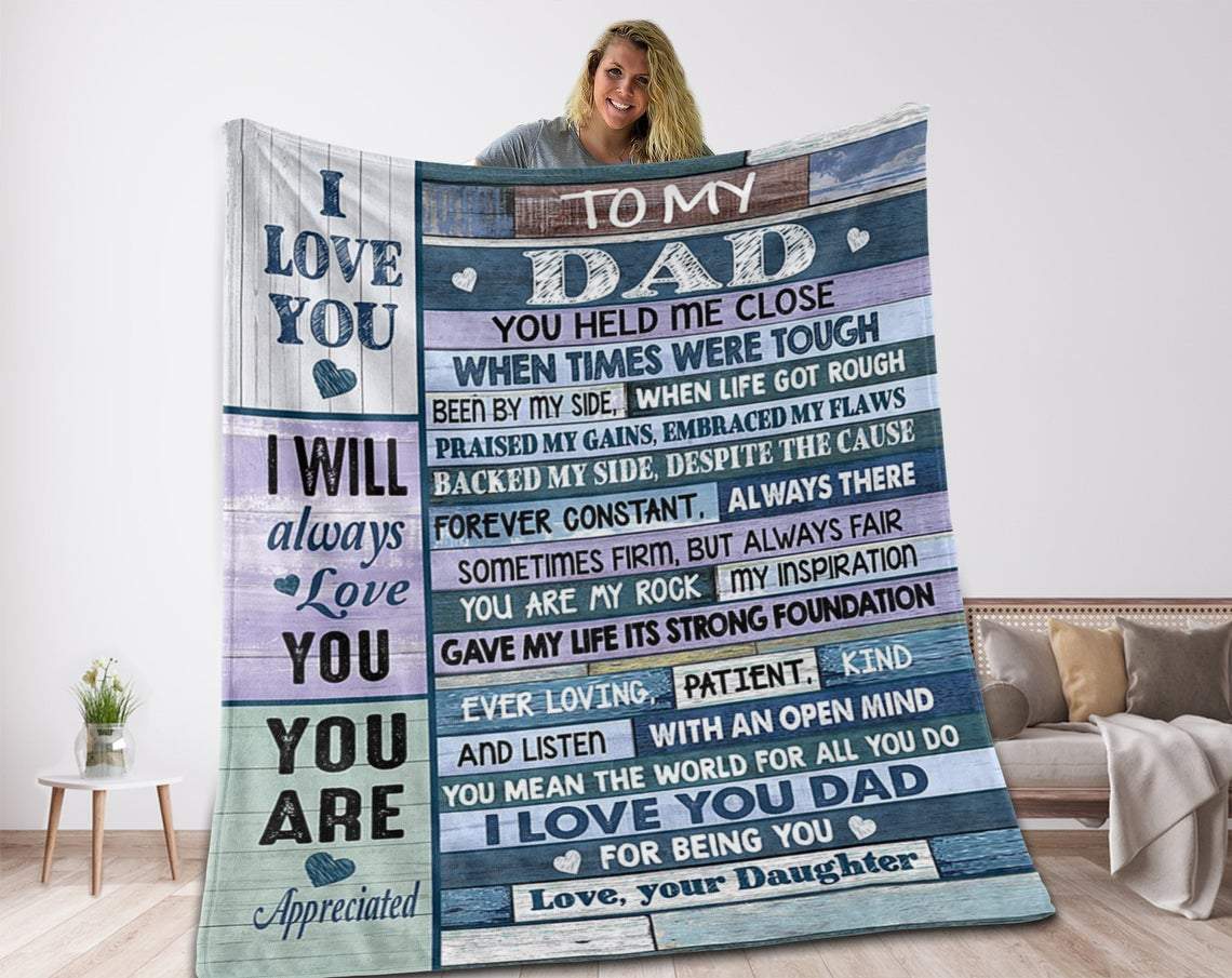 To My Dad Blanket, To My Daddy Blanket, Dad And Daughter Gifts, Fathers Day Blanket, Fathers Day Gifts, Dad Gifts From Daughter