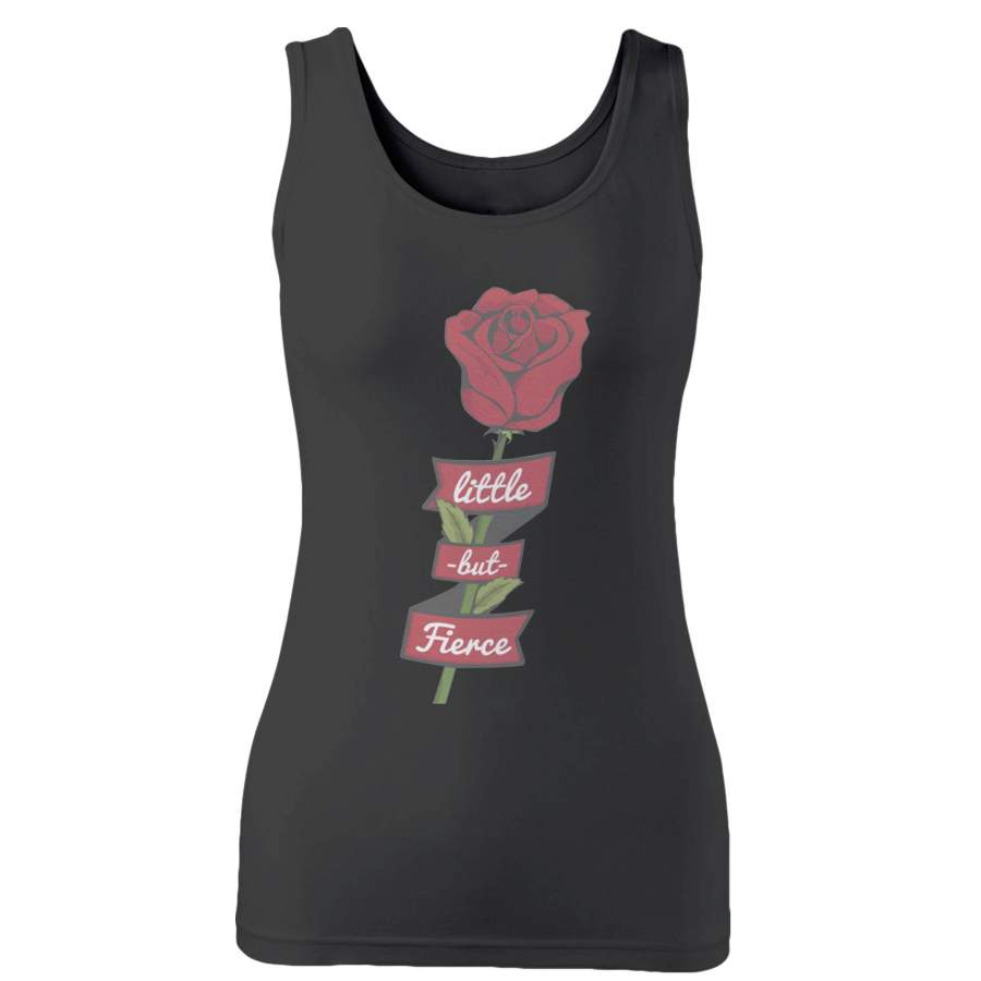 Little But Fierce Rose Vintage Feminist Woman’s Tank Top