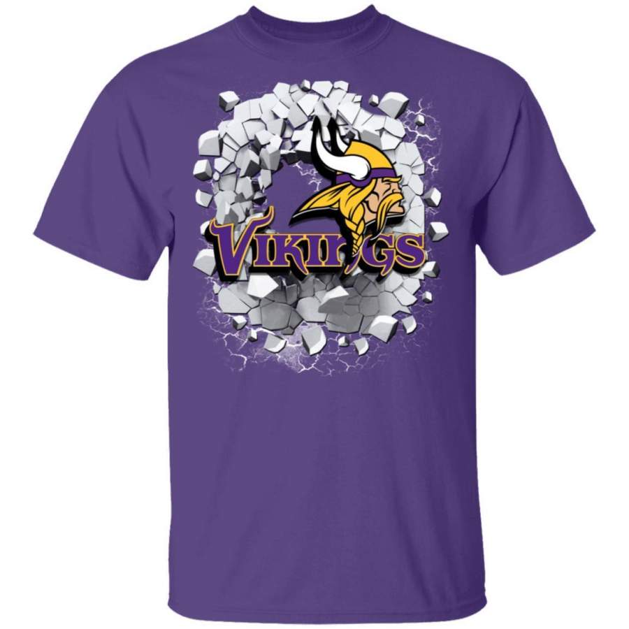 Colorful Earthquake Art Minnesota Vikings T Shirt