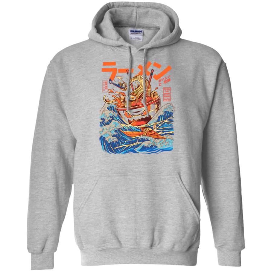 AGR The Great Ramen off Kanagawa Gildan Pullover Hoodie