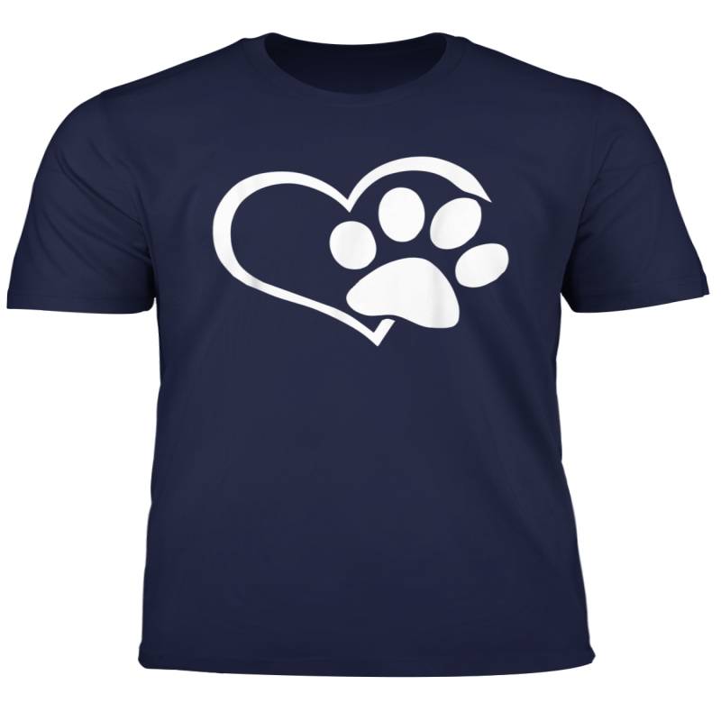 Dog Puppy Shirt I Love Dogs Paw Print Heart Cute Women Men