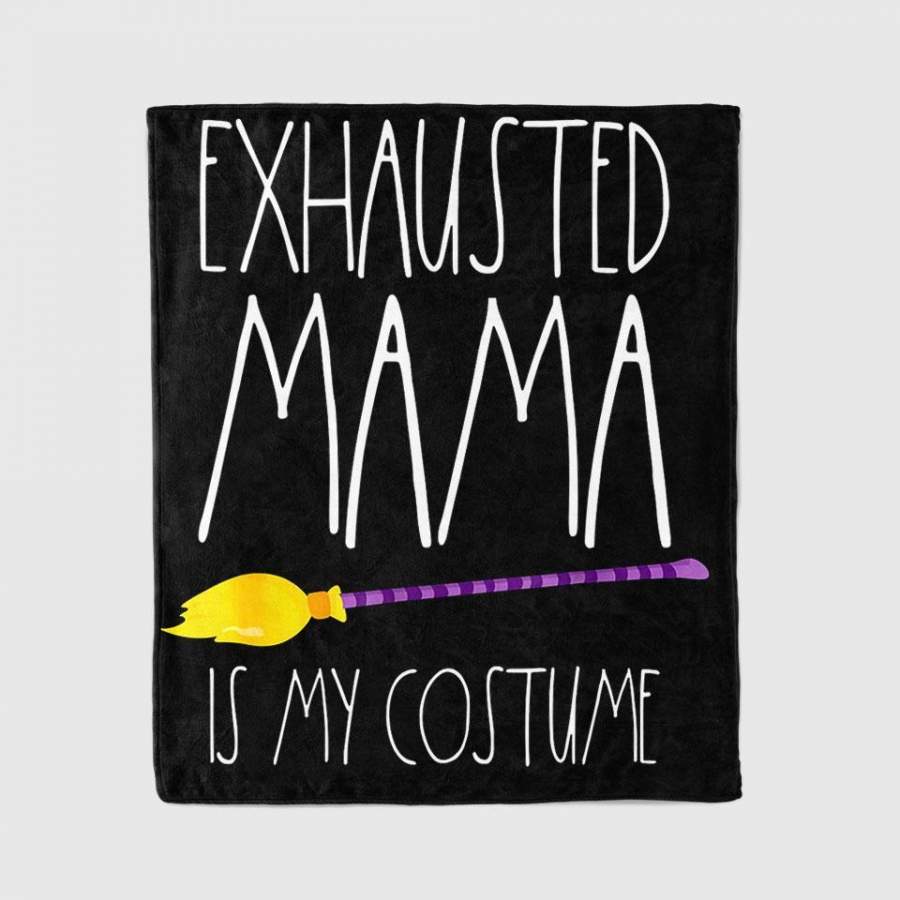 Witch Mama Shirts This Is My Tired Mom Costume Halloween Mom Blanket Personalized Fleece Blanket Halloween Gifts