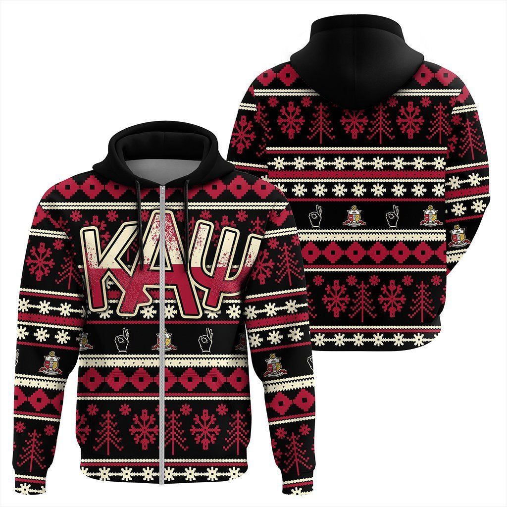 Greek Life Hoodie – Kappa Alpha Psi Christmas Splatters Zip Hoodie