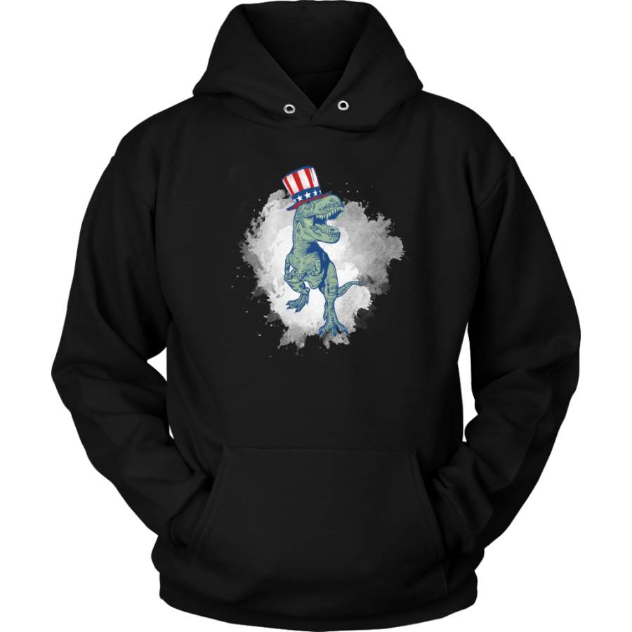 T-Rex Patriotic USA Dinosaur Animal Love Dinos Hoodie