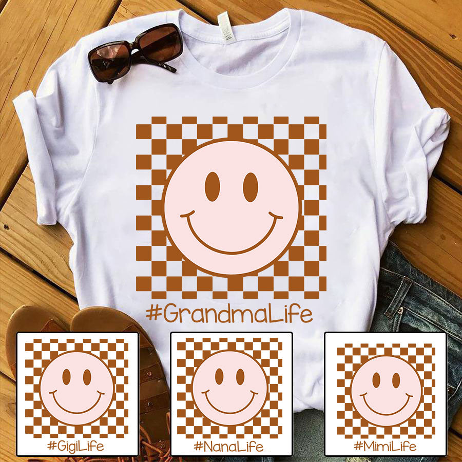 Grandma Life Smiley Face T-Shirt